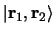 $ \vert {\bf r}_1 , {\bf r}_2\rangle $