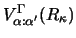 $ V_{\alpha :\alpha'}^\Gamma (R_\kappa)$