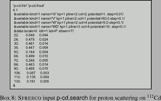 \begin{boxed}
% latex2html id marker 537\centerline{\includegraphics[clip,widt...
...resco} input {\sf p-cd.search} for proton scattering on $^{112}$Cd}
\end{boxed}