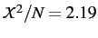 ${\cal X}^2/N = 2.19$