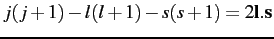 $j(j+1) - l(l+1) - s(s+1)= 2{\bf l}.{\bf s}$