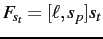 $F_{s_t} = [\ell,s_p]s_t$