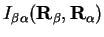 $I_{\beta\alpha}(\mathbf{R}_{\beta},\mathbf{R}_{\alpha})$