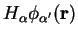 $\displaystyle H_{\alpha}\phi_{\alpha'}(\mathbf{r})$