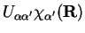 $\displaystyle U_{\alpha\alpha'}\chi_{\alpha'}(\mathbf{R})$