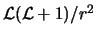 ${\cal L}({\cal L}
+1)/r^2$