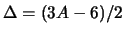 $\Delta = (3A-6)/2$