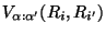 $ V_{\alpha :\alpha' }( R_i , {R_{i'}} ) $