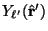 $ Y_{\ell'} ( \hat{\bf r}' ) $