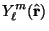 $\displaystyle Y_\ell^m ( \hat {\bf r})$