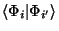 $\langle \Phi_i \vert\Phi_{i'} \rangle$