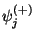 $\psi_j^{(+)}$