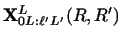 $\displaystyle {\bf X}^L_{0L: \ell' L'} (R,R')$